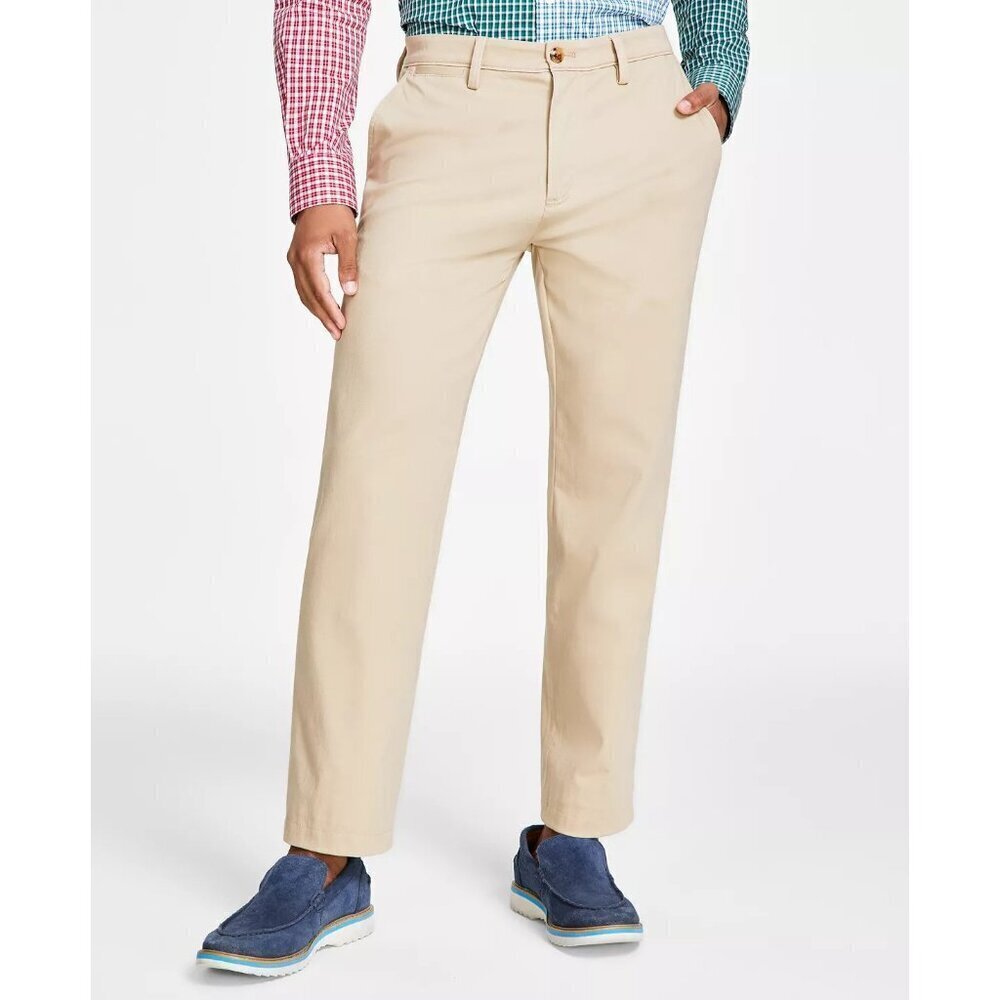 Club Room Mens Size 36W x 30L Cotton‎ Four-Way Stretch Pants in Light Khaki $65